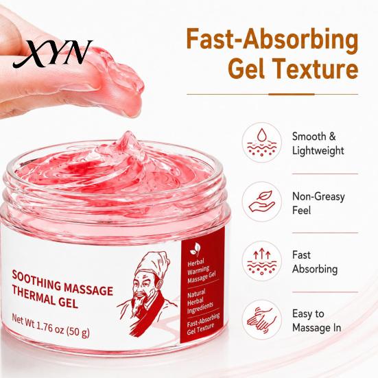 Moisturizing Massage Gel 1/2Pcs Body Soothing Thermal Gel, Natural Herbal Deep Muscle Relief Tissue Cream, Firming & Smoothing Skin Moisturizer Cream