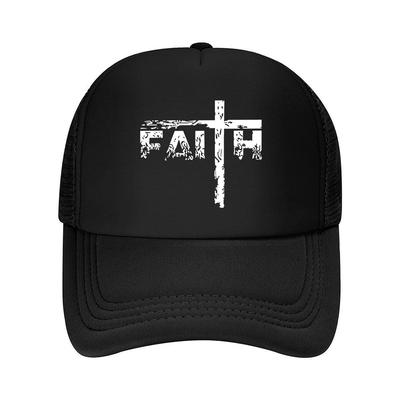 A Flat Brimmed Hiphop Cap Baseball Cap with Cross Letters and Interesting Patterns Adjustable Styl Mesh Baseball Cap