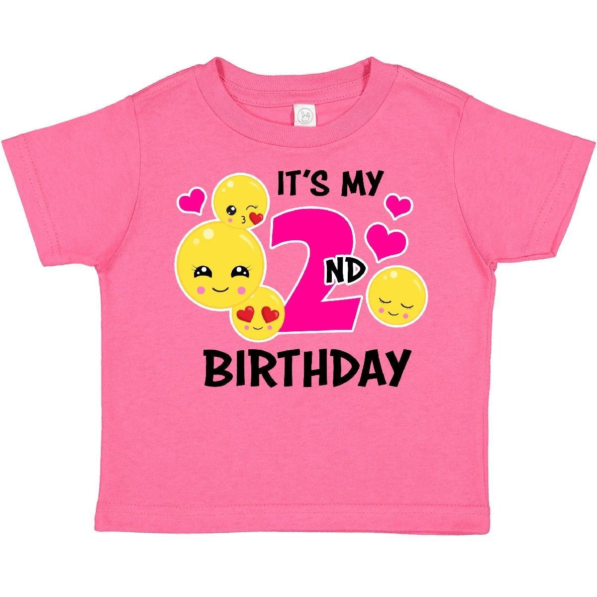 

Inktastic Its My 2nd Birthday With Smiling Emoticons Toddler kids boys T-Shirt Birthdays 130