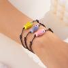 Lucky Cartoon Ceramic Fish Bracelet for Women Men Fashion Handmade Braided Adjustable Bracelet Simple Couple Jewelry Gifts