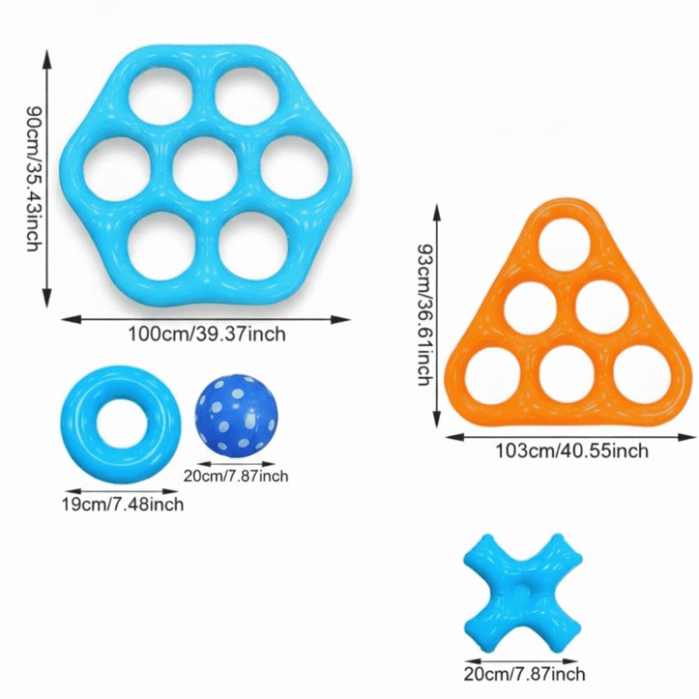 Triangle Shape Inflatable Ring Toss Toy PVC Material Inflatable Pool Toys Fun Water Games  Outdoor