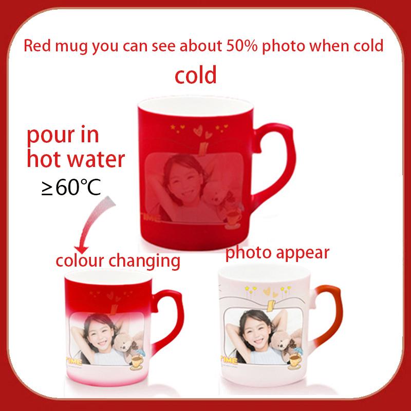 Personalisierte Zaubertassen, individuelle Farbwechseltasse, durch Hitze aktiviert, jedes Bild, Foto oder Text wird auf die Tasse gedruckt, Geschenk zum Muttertag für Papa