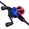 Portable Travel Fishing Rod Reel Combos 5 Sections Fishing Pole 13+1BB  Baitcastiing Fishing Reel