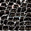 10/20/40pcs Kawaii Black Cat Graffiti Stickers Cute Cartoon Kitten Decals Water Bottle Notebook Phone Graffiti Sticker Kids Toy