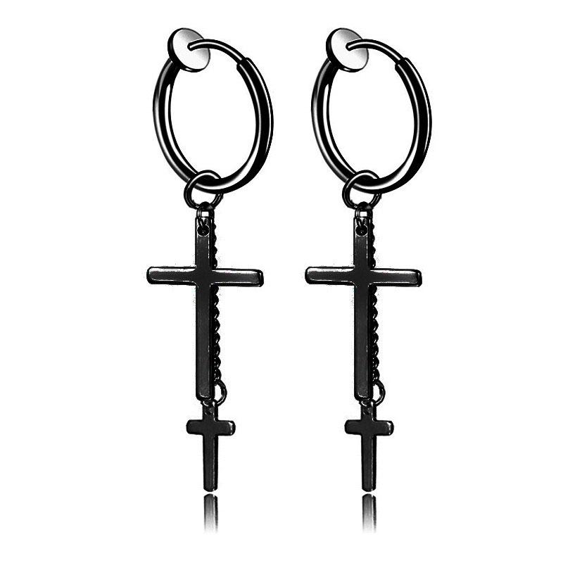 New Arrival Stainless Steel Stud Earrings Cross Star Scorpion Tassel For Women Men Fashion Hip Hop Ear Jewelry Gifts