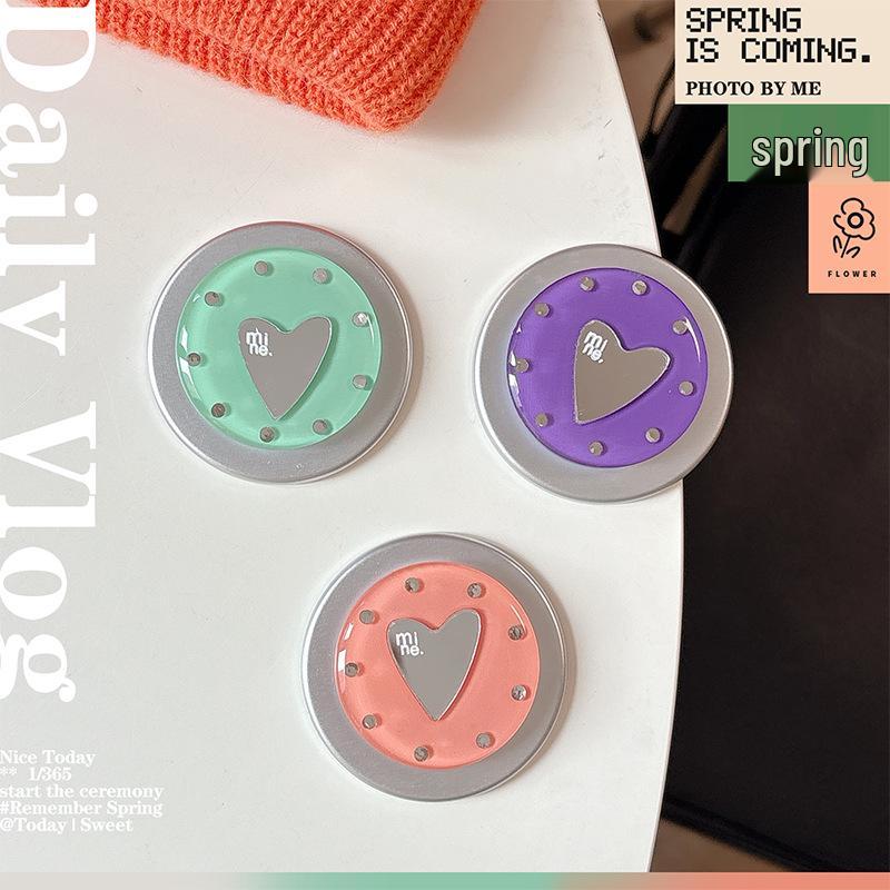 Bunter Liebe Herz Spiegel Handyhalter: Magsafe Magnetischer Aufkleber & Fingerring
