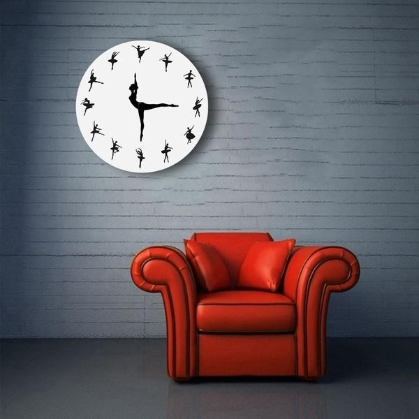 New 1x Dance Ballet Creation Wall Clock Home Decor Wall Decor