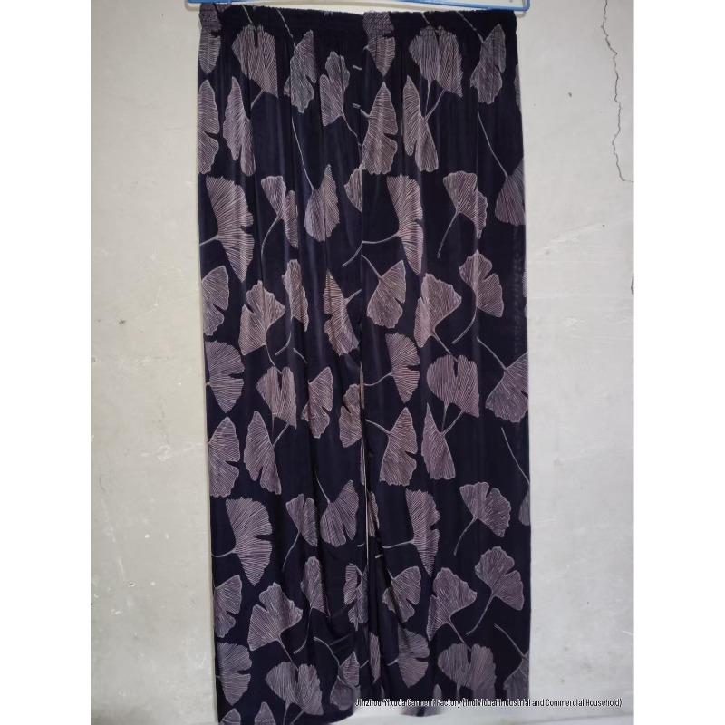 Casual Summer Women's Plus Size Ice Silk Stretch Pants - Loose, High Elastic Waist for Middle-Aged and Elderly