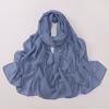 Chiffon Long Scarf With Rhinestones Beads Ethnic Headscarf For Women