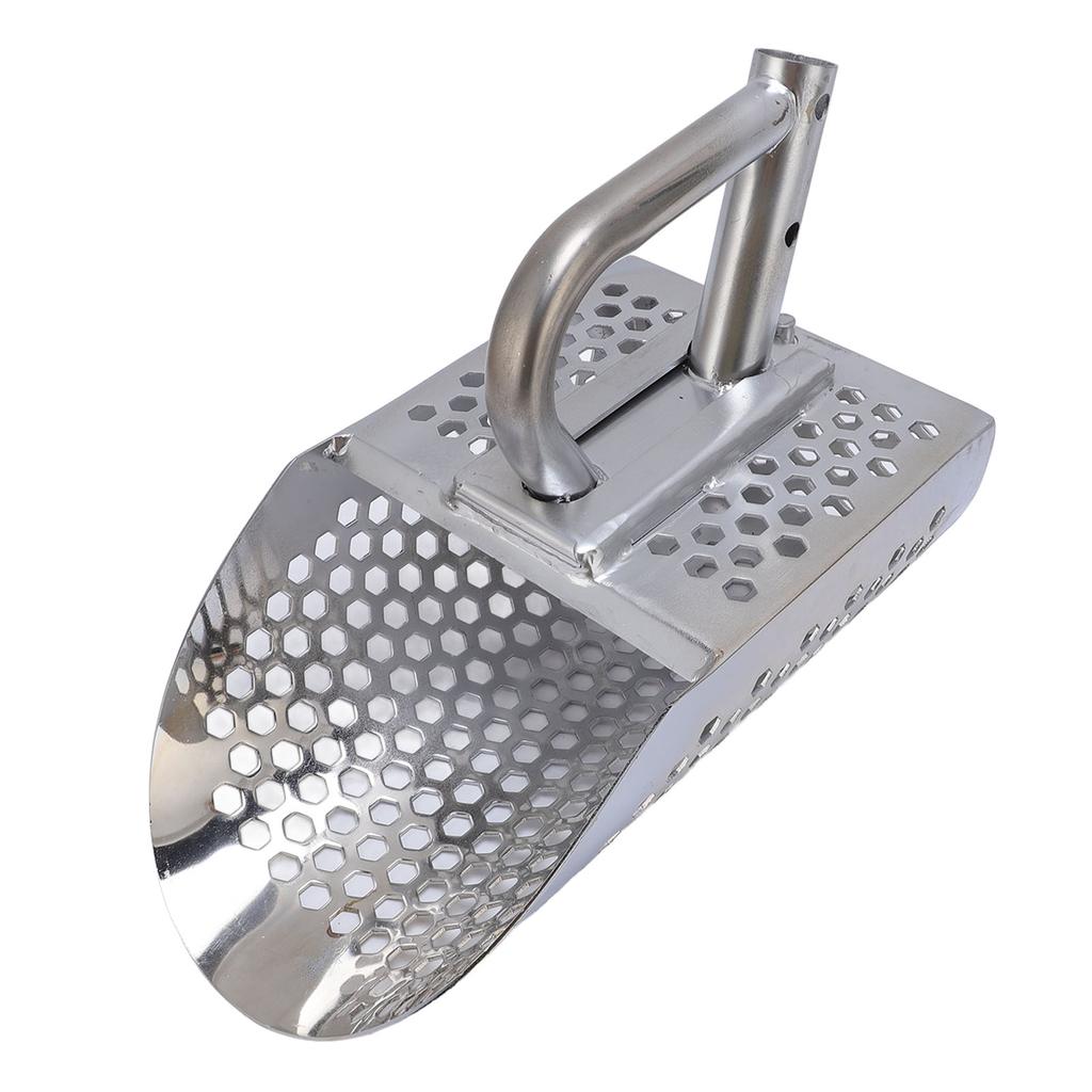 Stainless Steel Sand Shovel, Bch Metal Detection Shovel, Premium Sand Sifter Shovel with Efficient Toothed Sieve, Removable Handle for Sy Transport