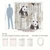 1pc Panda Theme Shower Curtain with Vivid Animal and Plant Design, Bathroom Decor, Polyester Fabric, Includes 12 Hooks,