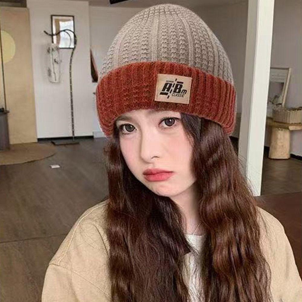 Fashion Warm Winter Hat Ear Protection Thickened Beanie Hats Casual Elastic Knitted Cap Outdoor