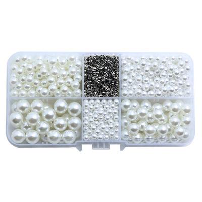 4-10mm Hole-Free Round Imitation Pearls for DIY Hair Accessories, Loose Beads for Clothes, Bags, Shoes, and Clothing Embellishments