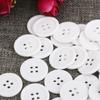 50Pcs 23Mm White Round 4 Hole Resin Buttons Sewing Craft Supplies for Scrapbooking Embellishments Jewelry Making Knitting DIY