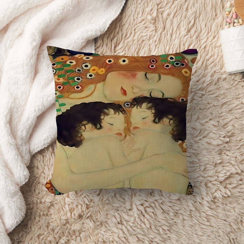 Поцелуй Густава Климта Наволочка Чехол для подушки Обивка Диван Декоративная подушка для дома Наволочка 30cmx30cm