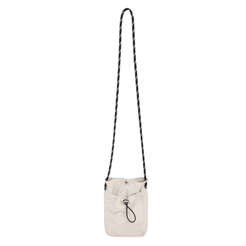 

Summer Summer Mini Bag Female 2024 New Arrival Fashion Drawstring Crossbody Bag White Shoulder Key Bag Beige White