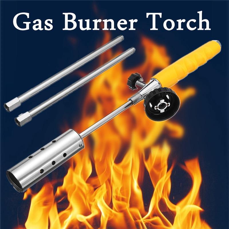 

Желтый+Серебристый 2 x Удлинитель Горелка Комплект Ручка Бутановая Газовая Горелка Уничтожитель Травы Кустарник Сад Уничтожить Нержавеющая Сталь Распылитель Прочный