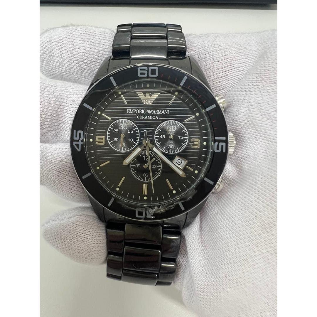 Used [Working Item] Emporio Armani Watch Ceramica AR1421 Chronograph