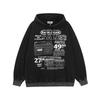 Oversized Hooded Sweatshirt Men Women Heavyweight Cotton Blend With Distressed Wash Print Streetwear Loose Fit