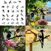 Metal Bird Stake Outdoor Garden Bird Statue Decorative Metal Animal Silhouettes for Tree Garden Decorative Bird Ornament