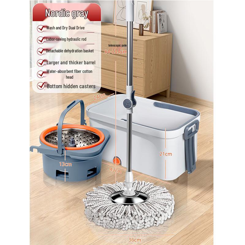 Spin Mop Household Double Drive 2025 Model - Automatic Spin Dry and Dehydration System