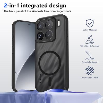 Pentru Carcasă Xiaomi 15T Pro Antișoc Magnetică Mată PC+TPU Anti-amprentă Husă Translucidă pentru Xiaomi Mi 15T