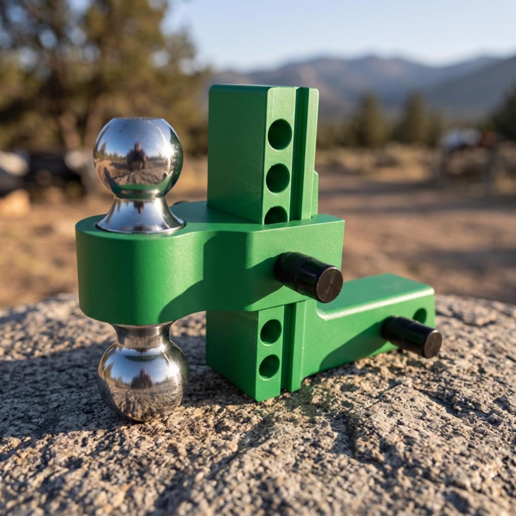 Adjustable Ball Mount with Dual Balls Aluminum Trailer Hitch Lockable