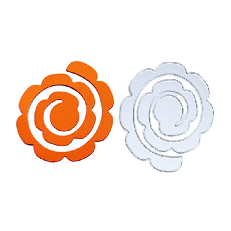 Metal Die Cuts Curly Flower Embossing Stencil Cutting Dies for Card Making Scrapbooking Paper DIY Template Handmade