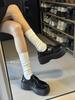 Fashion Round Toe Platform Gothic Loafers with Medium Heels Shoes for Women Woman Pumps Japanese Style Lolita Mary Jane Summer 2025 Shoe