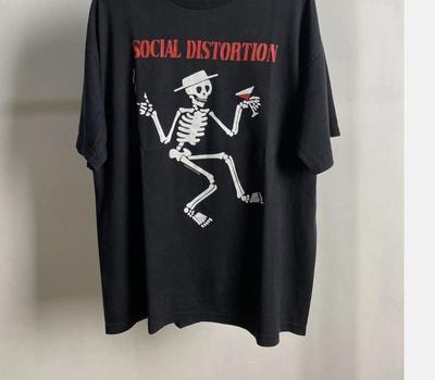 Μπλουζάκι Μπάντας Social Distortion, Μαύρο Γραφικό Unisex Μπλουζάκι Για Άνδρες Γυναίκες