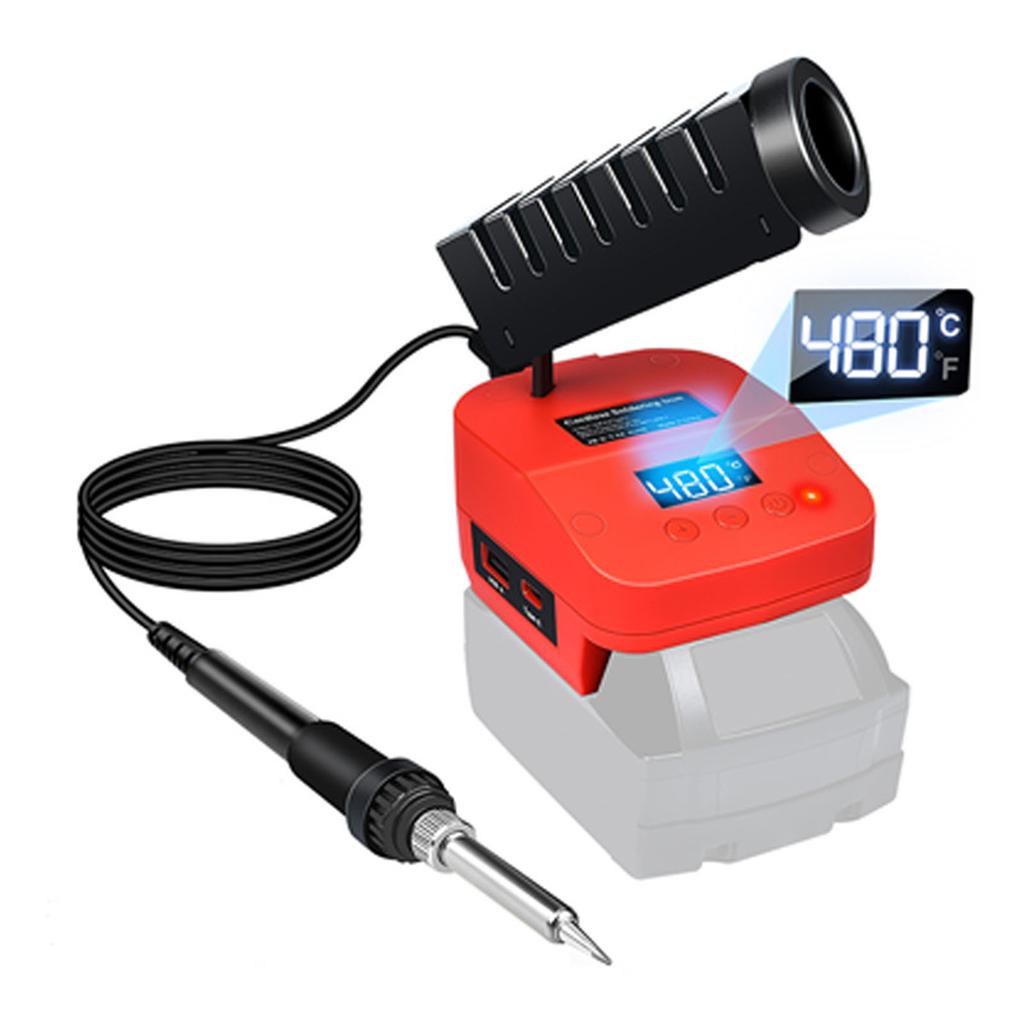 Cordless Soldering Station Suitable for   48-11-1811 48-11-1815 Battery LCD Display Portable Soldering Iron Kit with USB Type C Port