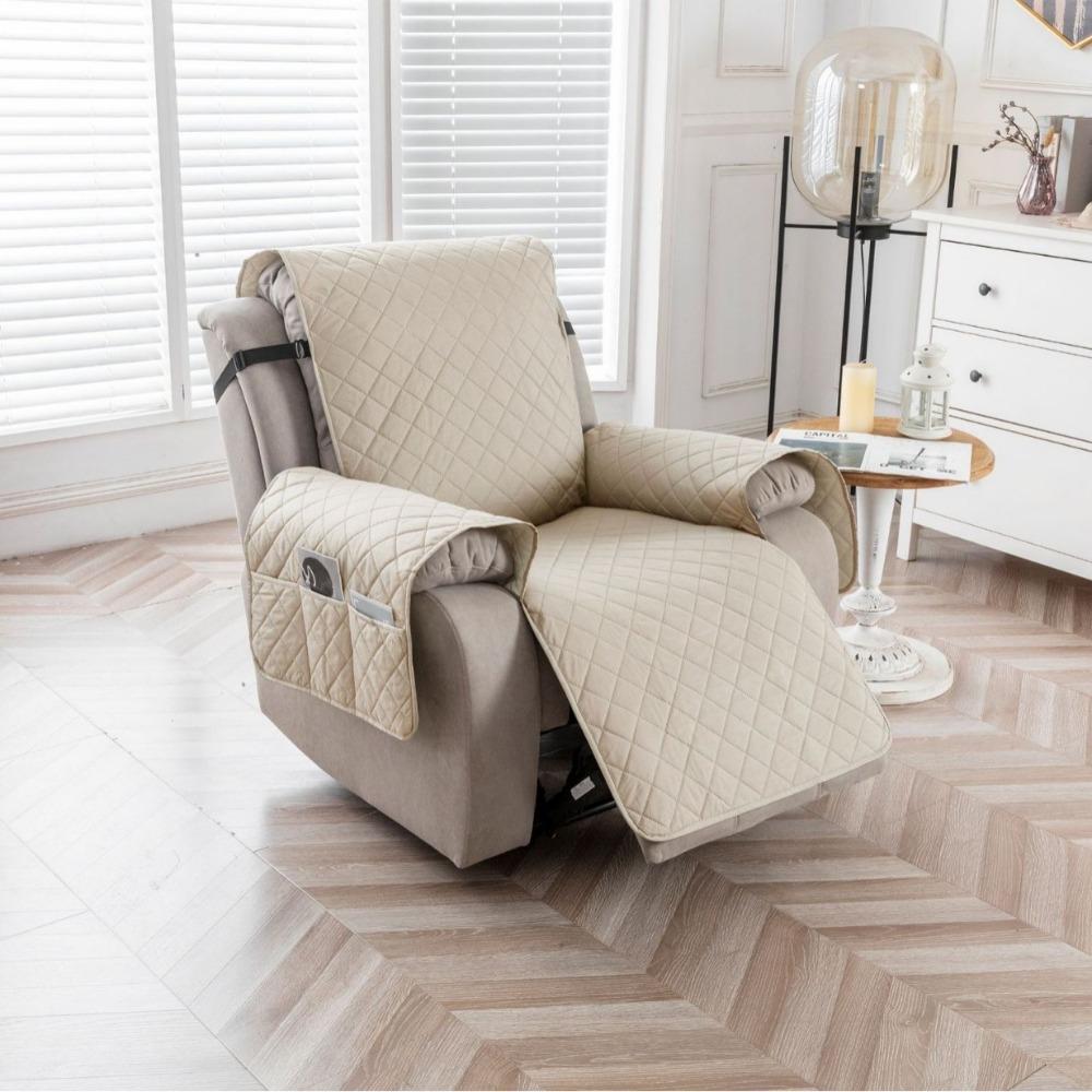 Waterproof Sofa Cushion Cover Small Check Pattern Pet Proof Soft Comfortable Home Furniture Protector