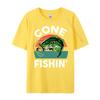 Kids Gone FishingShirt Boy Toddler Funny Bass Dad Black Shirt Graphic Tees Men Funny T Shirts Tshirts Plus Size Chinese Style