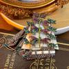 SKEDS Exquisite Large Size Vintage Brooch Rhinestone Exaggerated Butterfly Flower Animal Brooch Dinner Party Jewelry Accessories