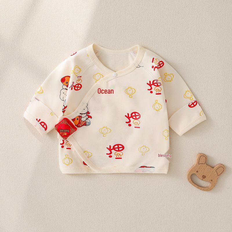 Unisex Newborn Cotton Boneless Half-Back Onesie for Spring, Summer, and Autumn