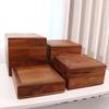 South American Walnut Rotating Puzzle Box for Tea Set & Jewelry Storage
