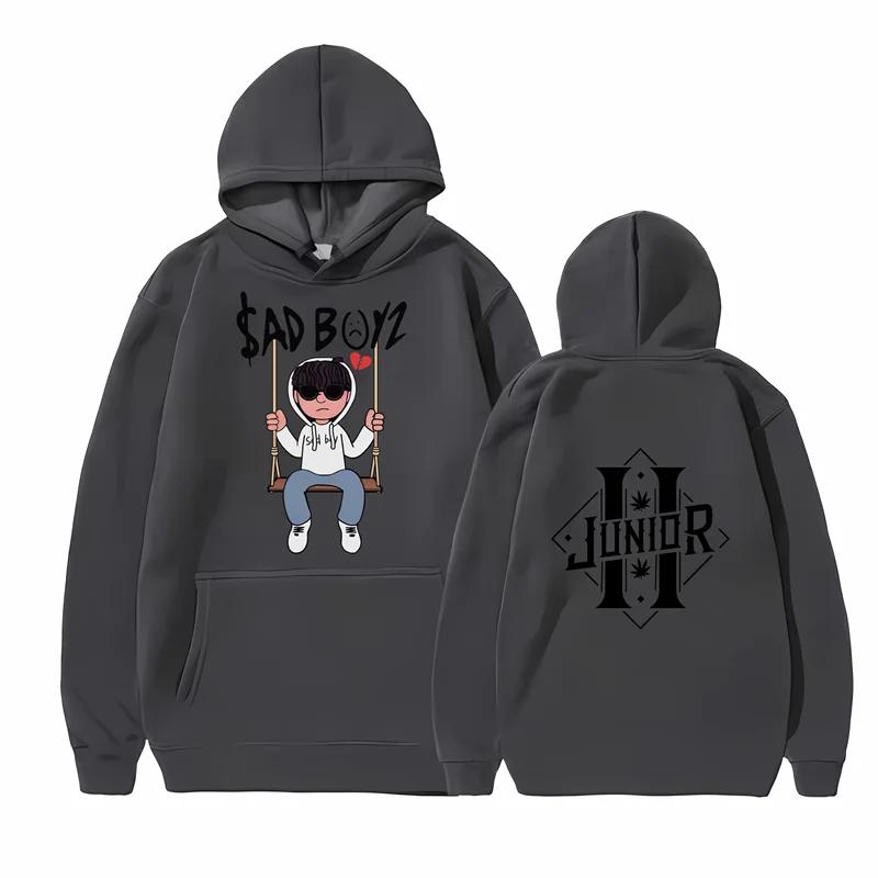 Sad Boyz Junior Hoodie Autumn Winter Men's Cotton Pullover Hoodie Warm Oversize Loose Long Male High Street Harajuku Hoodies2024