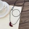 Fashion Resin Round Hollow Pendant Necklaces for Women Girls Vintage Long Rope Sweater Chain Necklaces Party Jewelry Accessories