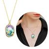Elegant Oil Painting Bivalve Charm Necklace 10 Multicolored Artistic Designs Thin Metal Mixture Fashion Addition