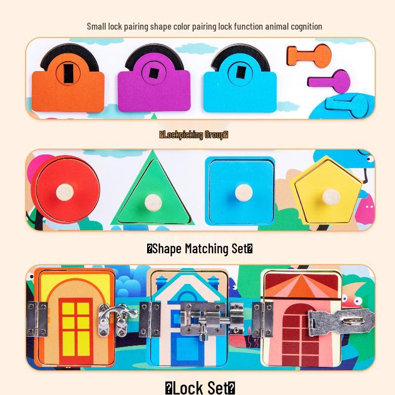 Montessori Busy Board: Early Education Toy for Shape, Color Recognition & Intelligence Training