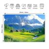 [Vibrant Swiss Alps Tapestry] 1pc Vibrant Swiss Alps Tapestry Wall Decor - 100% Polyester, Elegant Snow-Capped Mountains & Quain
