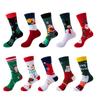 2027New Men Christmas Socks New Year Funny Snowflake Beer Santa Claus Elk Snow Cotton Happy Socks Men Cartoon Women Sokken