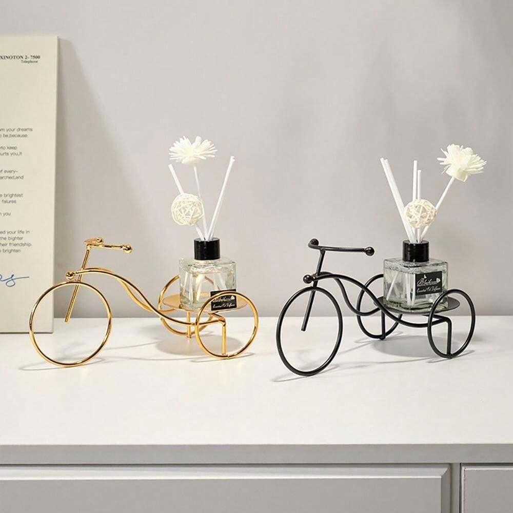 Modern Bicycle Statues Iron Decoration Creative Bicycler Aromatherapy Rack For Home Office Living Room Dining Table Decoration