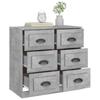 Sideboard Concrete Grey 70 X 35.5 X 67.5 Cm Engineered Wood