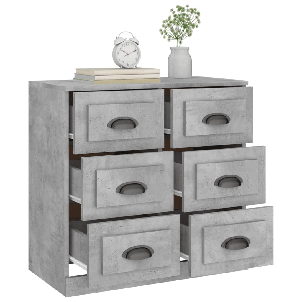 Sideboard Concrete Grey 70 X 35.5 X 67.5 Cm Engineered Wood