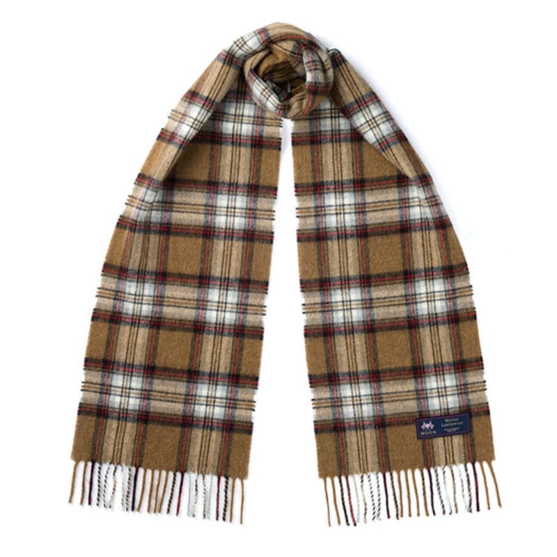 

ABRAHAM MOON Шарф из мериносовой шерсти 25 см - Camel Stewart FREE