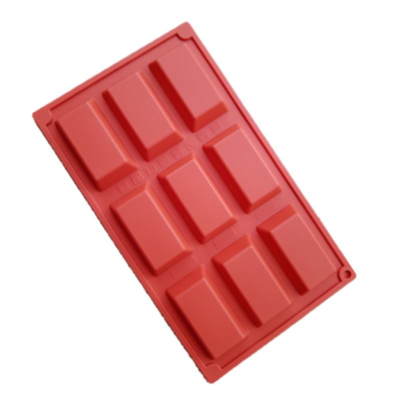 1Pc Baking Tools 20 /9-Cavity Financiers Mold Silicone Mold Red Dessert Tool Pastry Accessories Chocolate Molds, Silicone Pastry