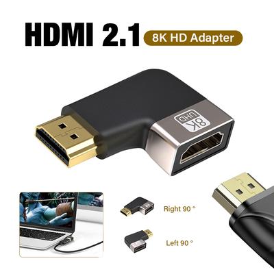 HDMI-Adapter, 90 Grad rechtwinklig, HDTV 2.1, 8K@60Hz, Stecker auf Buchse, Kabelkonverter, HDMI-Verlängerungsstecker für Laptop Prjecto