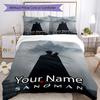 3pcs Custom Name Sandman Bedding Set Duvet Cover Closure Includes 1 Duvet Cover & 2 Pillowcases, Soft and Comfortable for All Seasons.