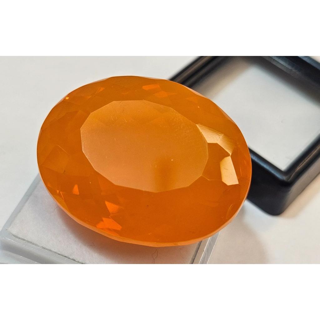 Fabulous Natural Orange Opal For 60 Ct Oval Cut Loose Gemstone